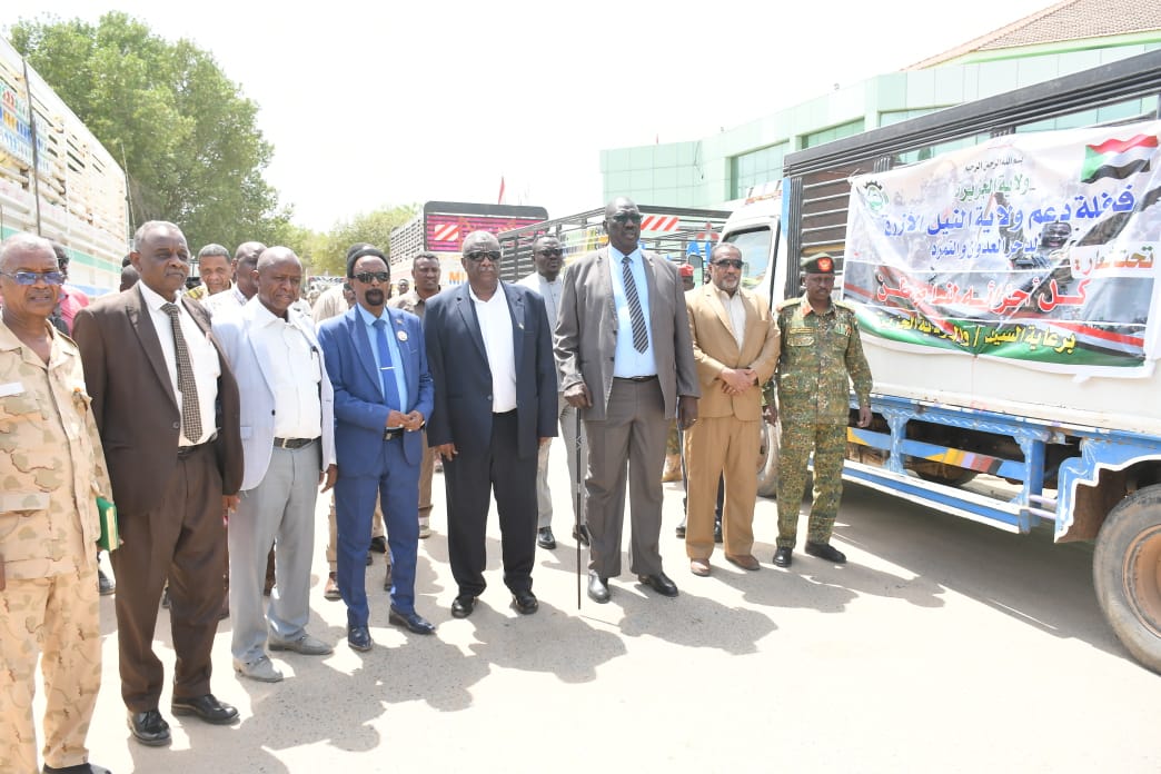 السودان – حكومة إقليم النيل الأزرق تستقبل قافلة دعم ومساعدات مقدمة من ولاية الجزيرة